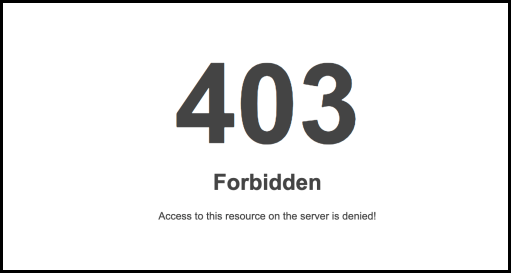 403 forbidden error page