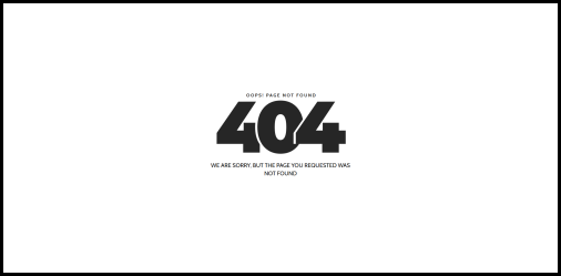 404 not found error page