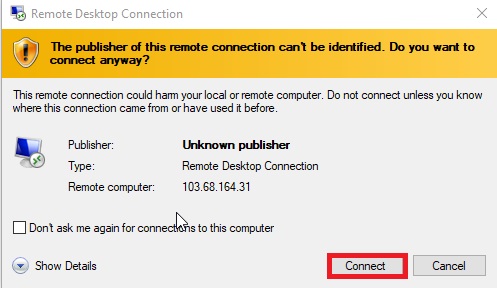 how to access windows server step 7