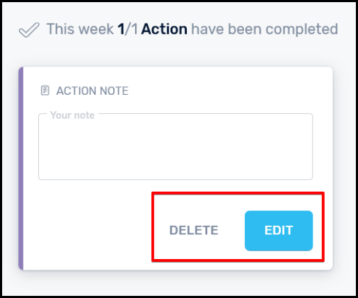 delete and edit buttons for note on simple seo tool