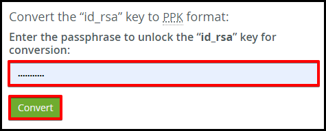passphrase textbox to unlock id_dsa