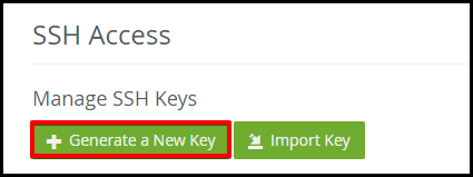 generate a new key button
