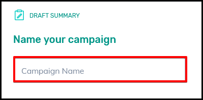 add campaign name in email marketing tool