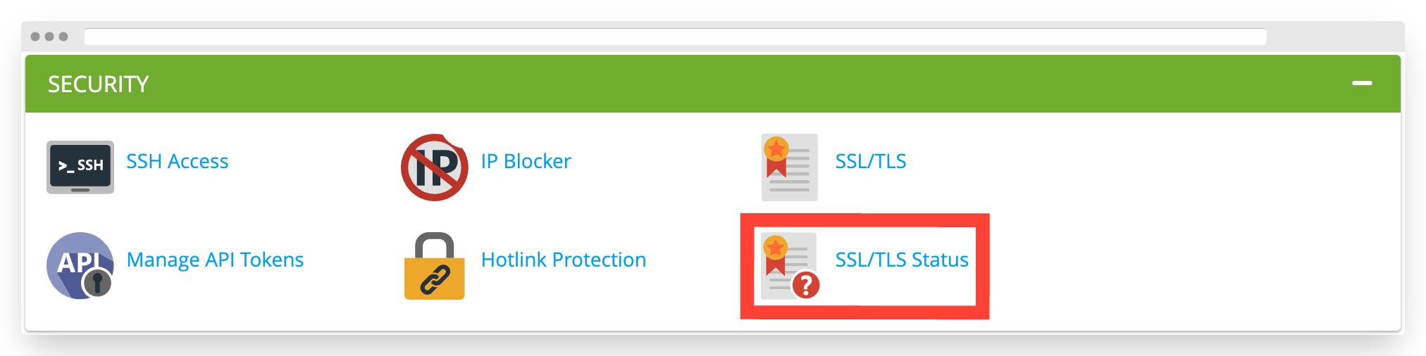 Screenshot of Crazy Domains cPanel SSL TLS