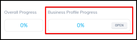Business Profile tab on the Online Marketing Hub