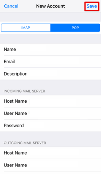 setting up iOS devices to check your email step 11