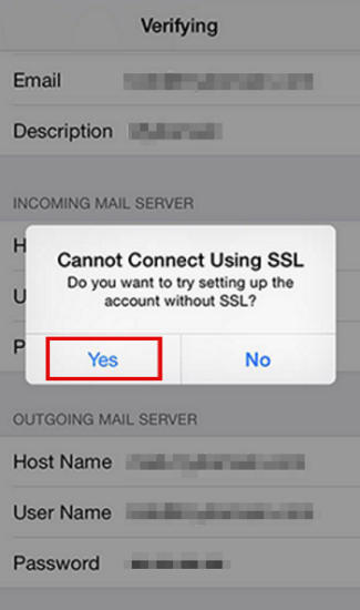 setting up iOS devices to check your email step 11