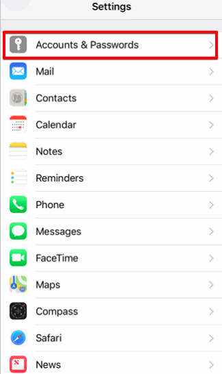 setting up iOS devices to check your email step 2