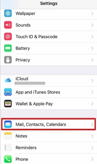 setting up iOS devices to check your email step 2
