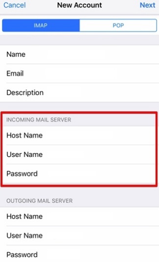 setting up iOS devices to check your email step 8