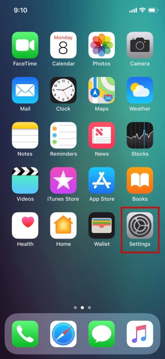 setting up iOS devices to check your email step 1