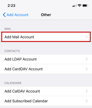 setting up iOS devices to check your email step 5