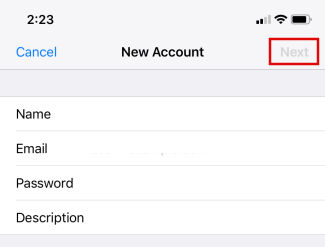setting up iOS devices to check your email step 6