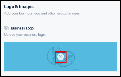 delete icon to delete uploaded logo and images on business directory settings