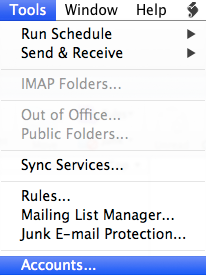 setting up outlook 2011 for mac step 2