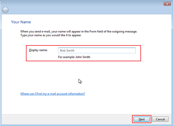 setting up vista to check email step 5