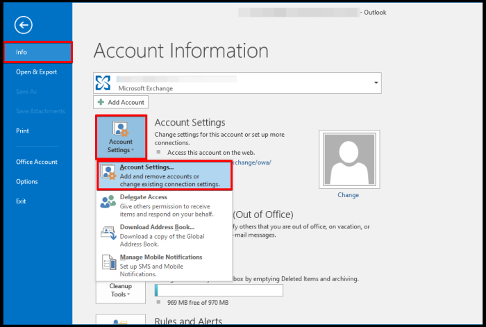 how to set cached exchange mode on outlook