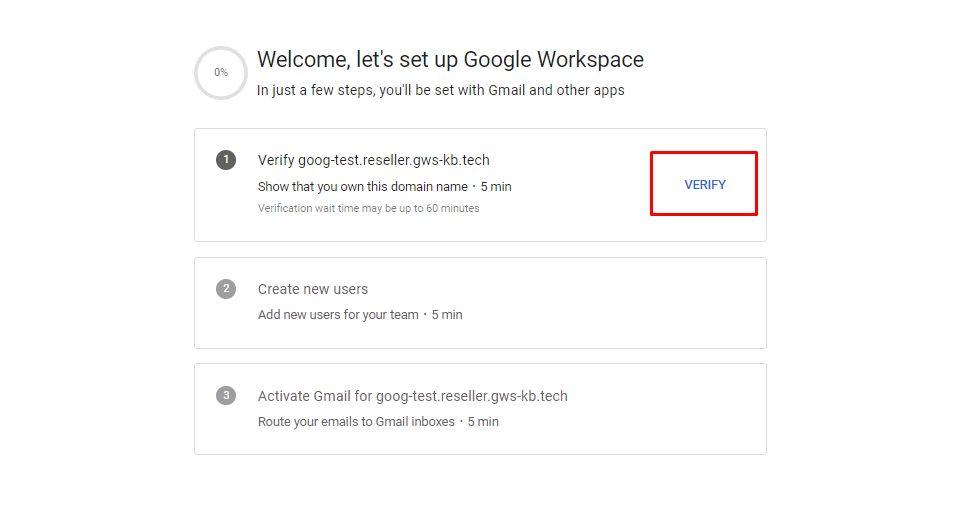 Google Workspace Startup Page