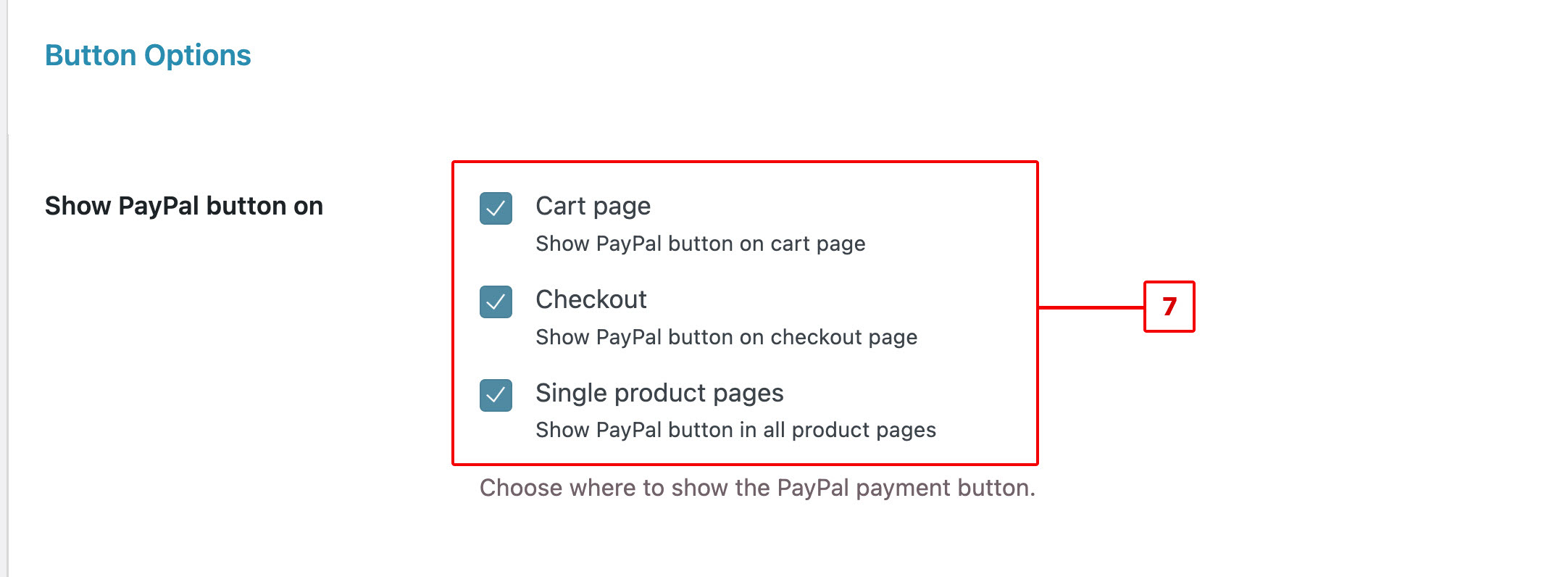 Screenshot of CD YITH WooCommerce PayPal Show Button On