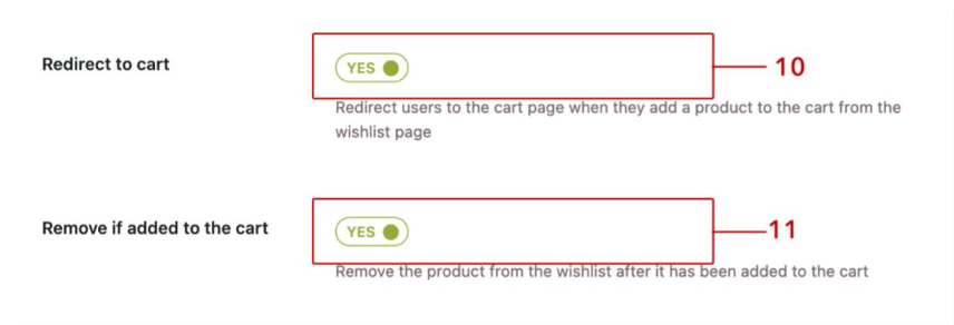 Screenshot of CD YITH WooCommerce Wishlist Redirect Cart